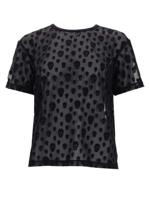 Black Graphic Round Neck T-Shirt