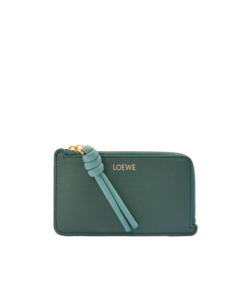 Knot coin cardholder in shiny nappa calfskin