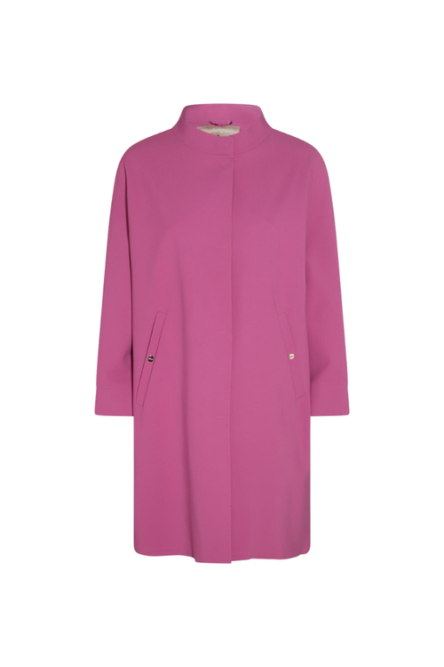 Wool-Blend Coat — Purple