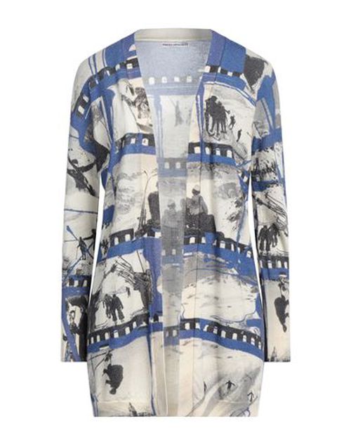 B. a. Printed Artworks Woman Cardigan Ivory Size M Merino Wool, Silk, Cashmere