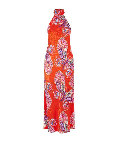 Maura printed satin midi dress
