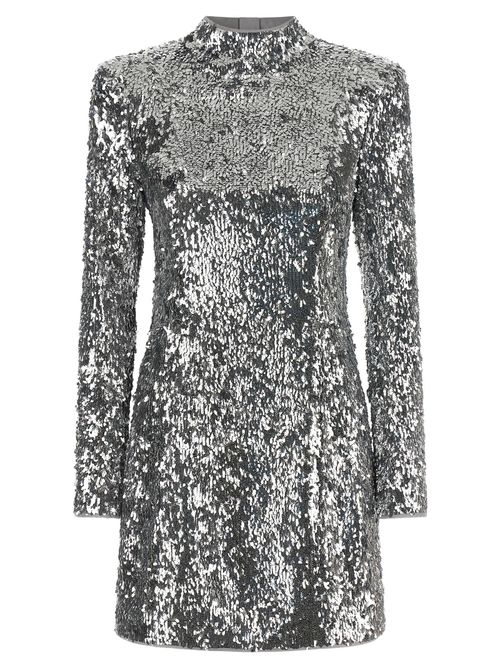 Silver Sequin Dress — Silver