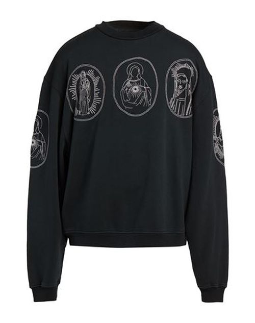 Man Sweatshirt Charcoal Size L Cotton