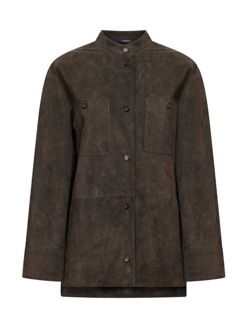 Lambskin Suede Jacket — Green
