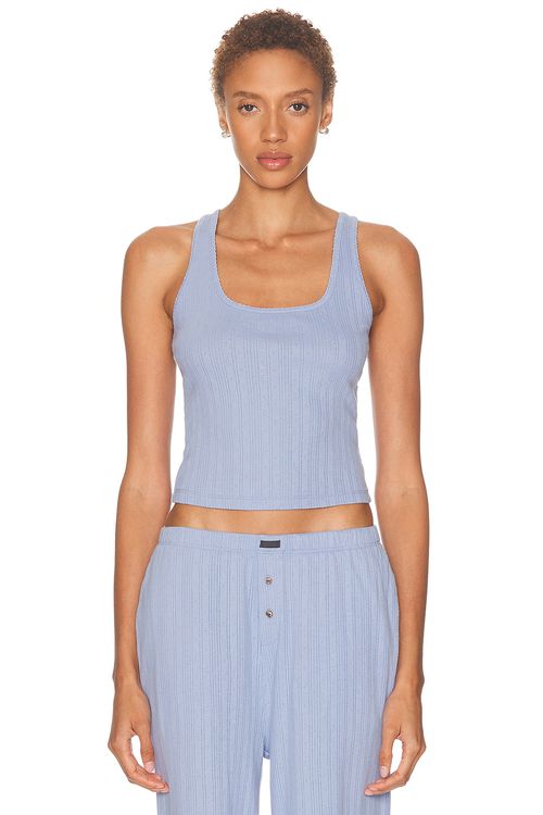 LUNYA TOP in Bluebell Bloom - Baby Blue. L also in M