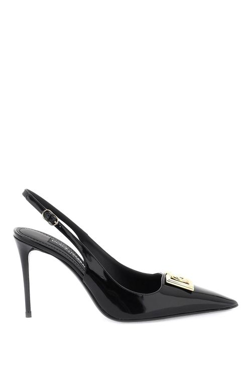 -Décolleté Slingback Lollo In Pelle Lucida-Donna