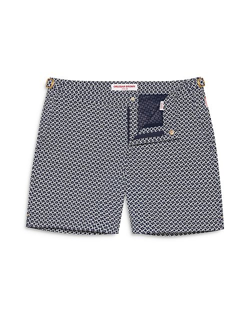 Bulldog Geo Jacquard Tailored Fit 6 Swim Trunks