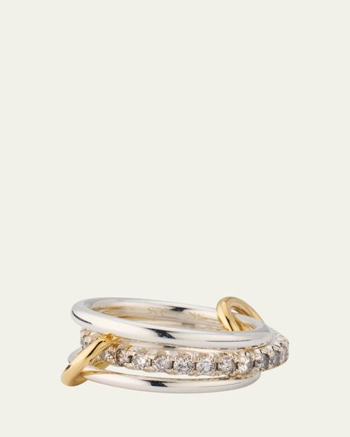 Petunia 3-Band Stacked Ring with Diamonds