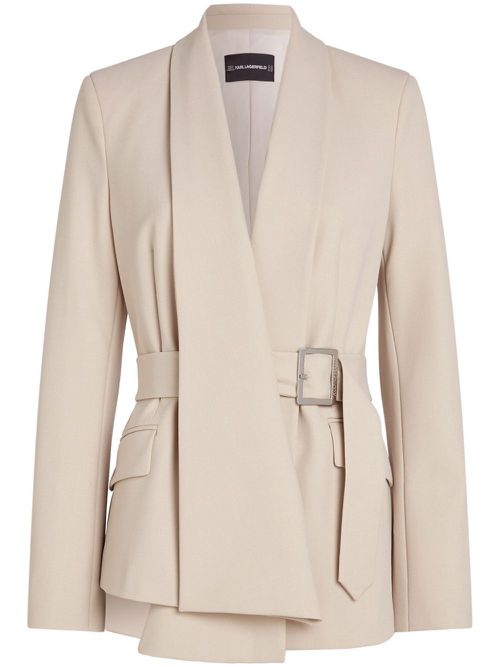 Draped blazer - Neutrals