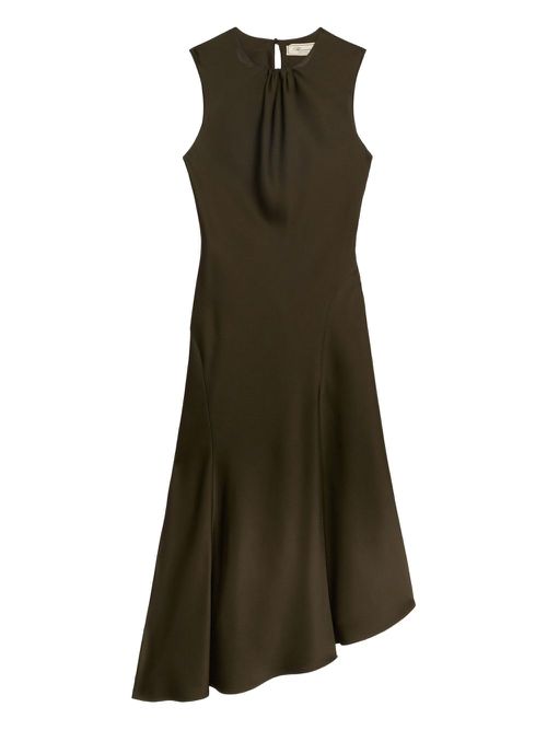 Asymmetric dress - Brown