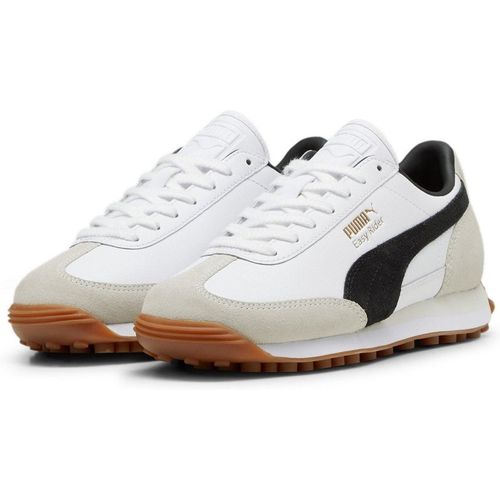 Puma Boys Easy Rider Mix Jr Low Top Trainers Unisex Kids in White-Black