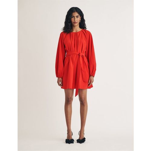 Nobody's Child Womens Nobodys Mayall Crew Neck Mini A-Line Dress in Red