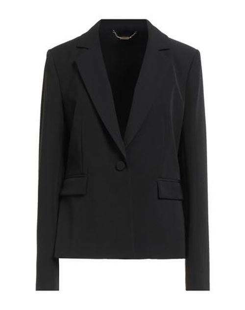 Woman Blazer Black Size 12 Polyester, Elastane