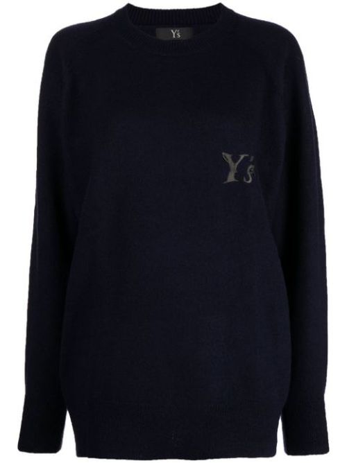 Logo-embroidered crew-neck jumper