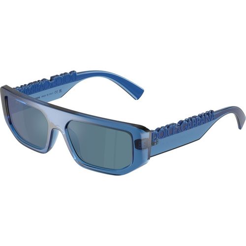 Dolce & Gabbana Unisex Dolce & Gabbana DG6203 300925 Sunglasses Injected Blue Blue Squared Norma