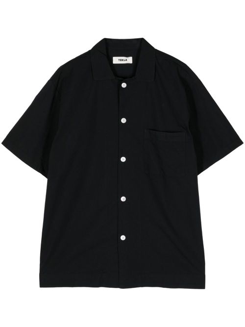Plain organic-cotton shirt - Black