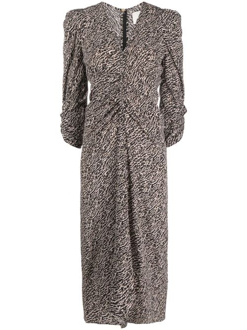 Albini abstract-print midi dress - Black