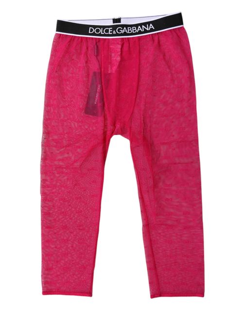 Logo-Embroidered Nylon Leggings — Pink