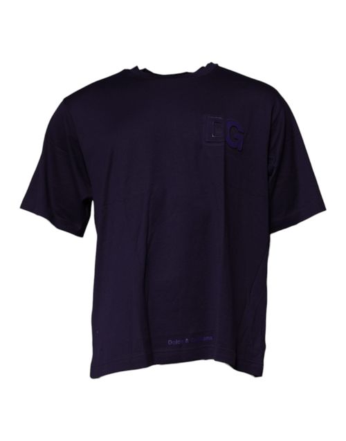 Logo-Embroidered Cotton T-Shirt — Navy