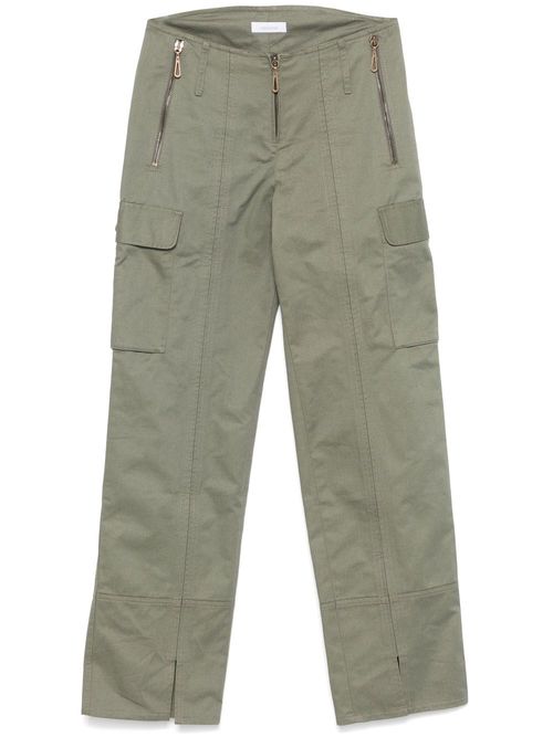 Straight-leg cargo trousers - Green