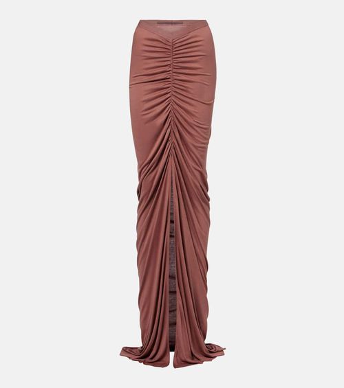 Poppy LS ruched jersey maxi skirt