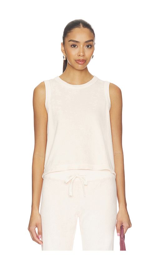 Bobi Undone Edge Muscle Tank Top in Pink. XS. Also in S, M