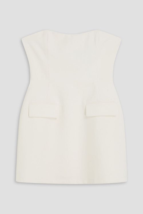 Strapless crepe mini dress - White - M