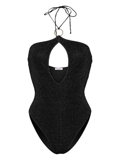 Lumière Ring lurex swimsuit - Black