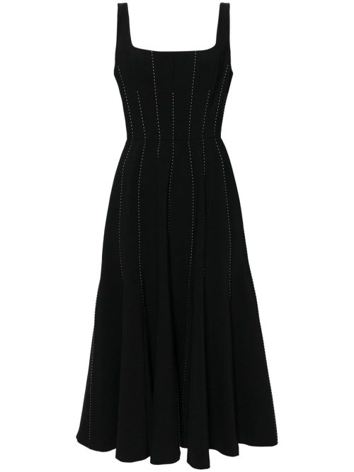 Patchwork design party dresses - Black