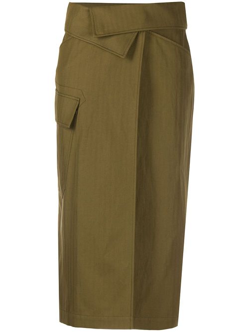 Wrap waist skirt - Green