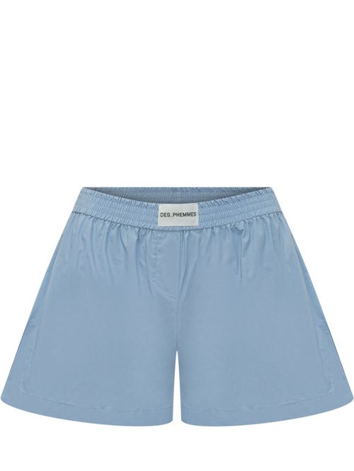 Blue Solid Shorts