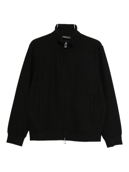 Cotton Blend Zipped Sweatshirt