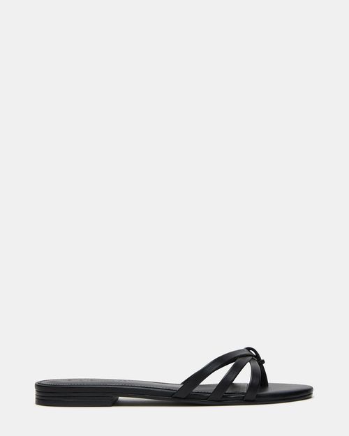 Steve Madden Women's Calissi Thong Sandals - Black - - Leather