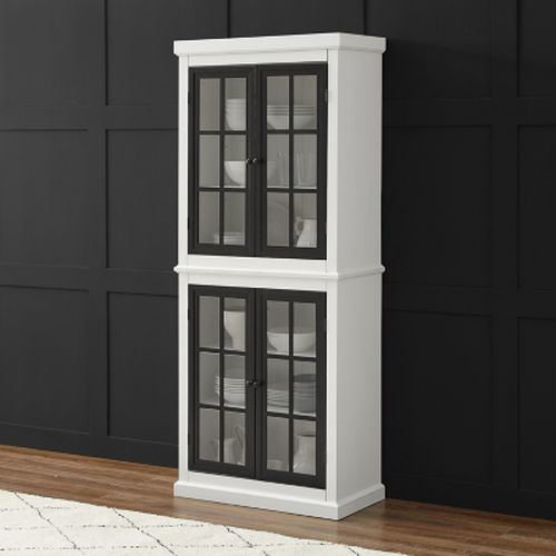 Cecily Tall Storage Pantry, White