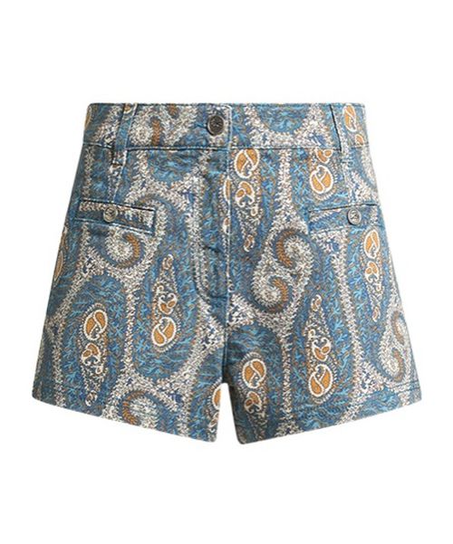Paisley High-Rise Shorts
