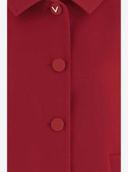 Wool and Cashmere Coat — Red