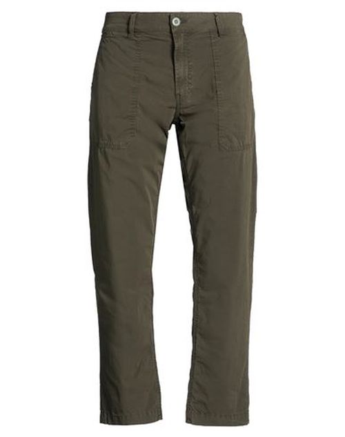 Man Pants Military green Size 33 Cotton, Elastane