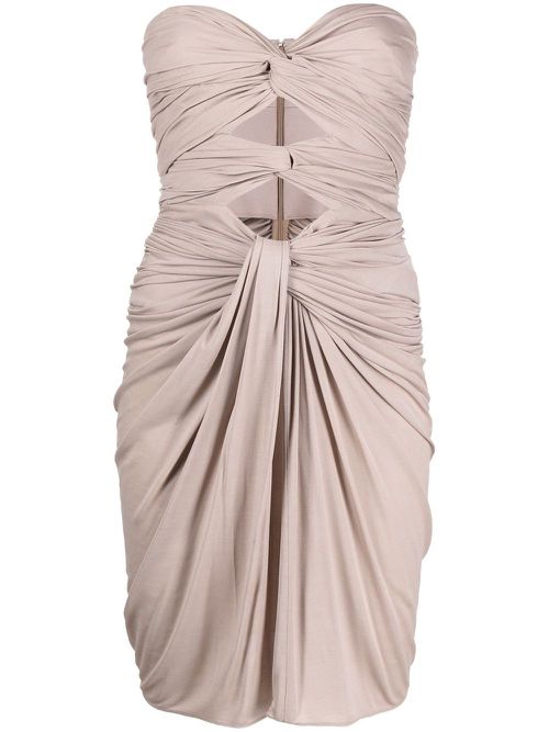 Cut-out mini dress - Neutrals