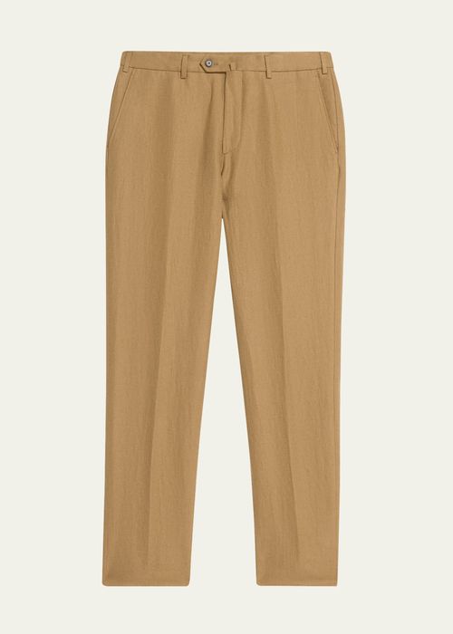 로로피아나 남성 Men's Carlo Antigua Flax Trousers BG_4859503_100303_M511D DUSTY KHAKI