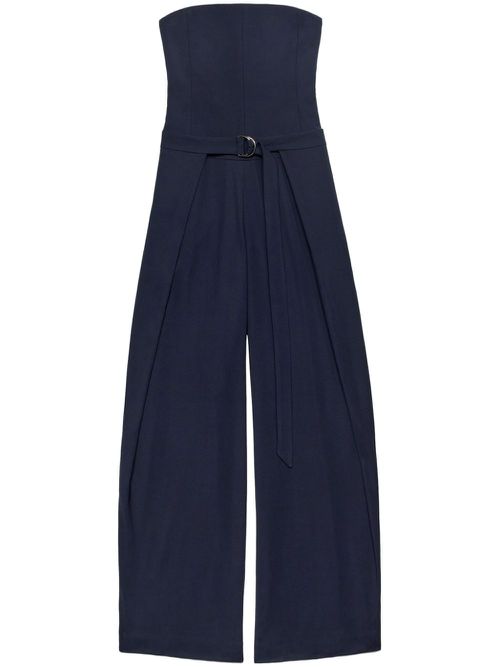 Strapless layered jumpsuit - Blue