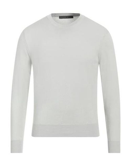 Man Sweater Light grey Size 40 Cotton, Polyamide