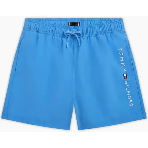 Tommy Hilfiger Boy's Boys TH Original Swim Shorts, Copenhagen Blue - : 12 years/13 years/14 year