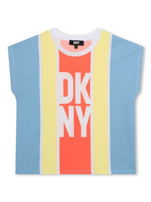 Striped cotton T-shirt - Blue