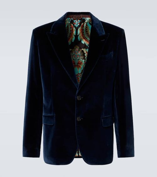 Cotton velvet blazer