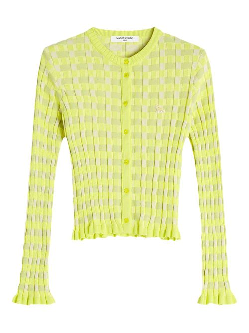 Checkered cardigan - Yellow