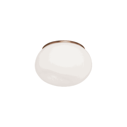 Aged Gold Brass One Light Flush Mount from the Gelasin Collection