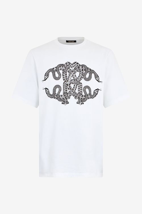 Snake-print Cotton T-shirt - Male T