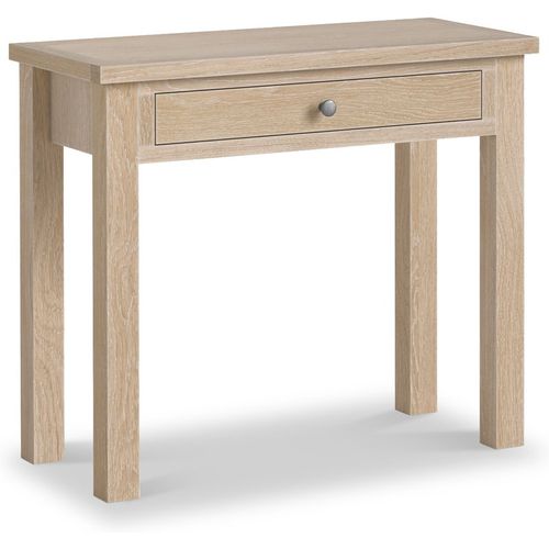 Trelan Washed Oak Single Drawer Dressing Table for Bedroom | Roseland
