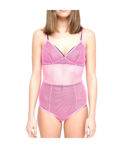 Mesh-panelled bodysuit