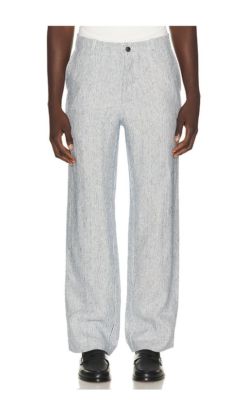 PEREGRINE Windsor Linen Trousers in Navy,White. S. Also in M, L, XL/1X